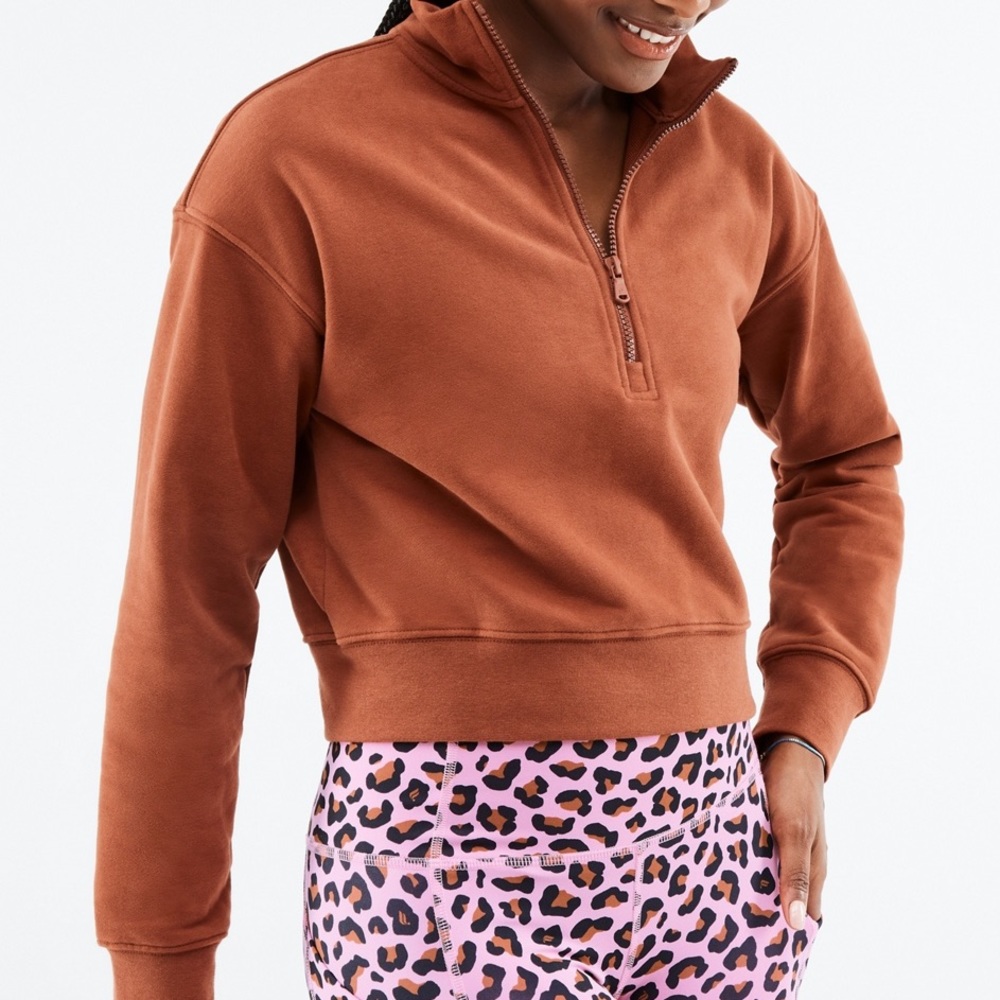 Fabletics Kat Half Zip Java Pullover
